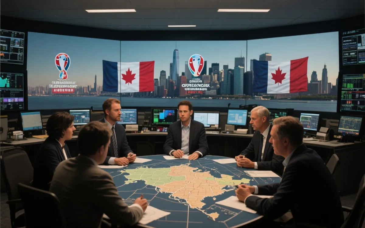 北美三国共办世界杯的运营与协作场景示意